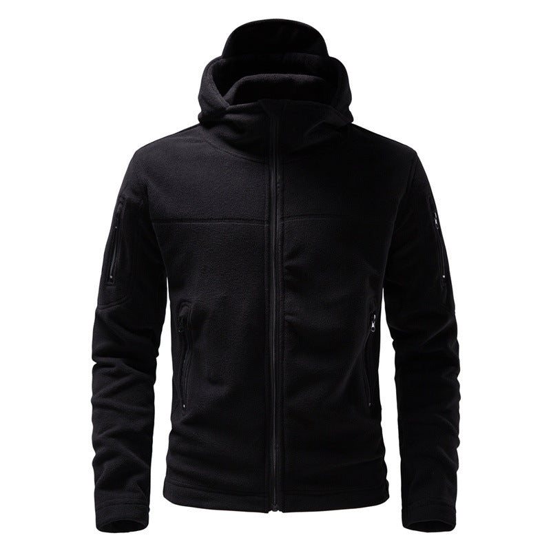 Herren Fleecejacke Kapuze Funktionsjacke Warm