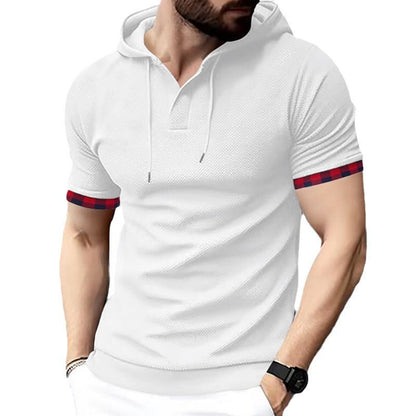 Herren Hoodie Kurzarm Sportlich Trendig