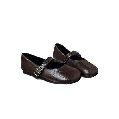 Damen Ballerinas Elegante Riemen Schuhe Modisch