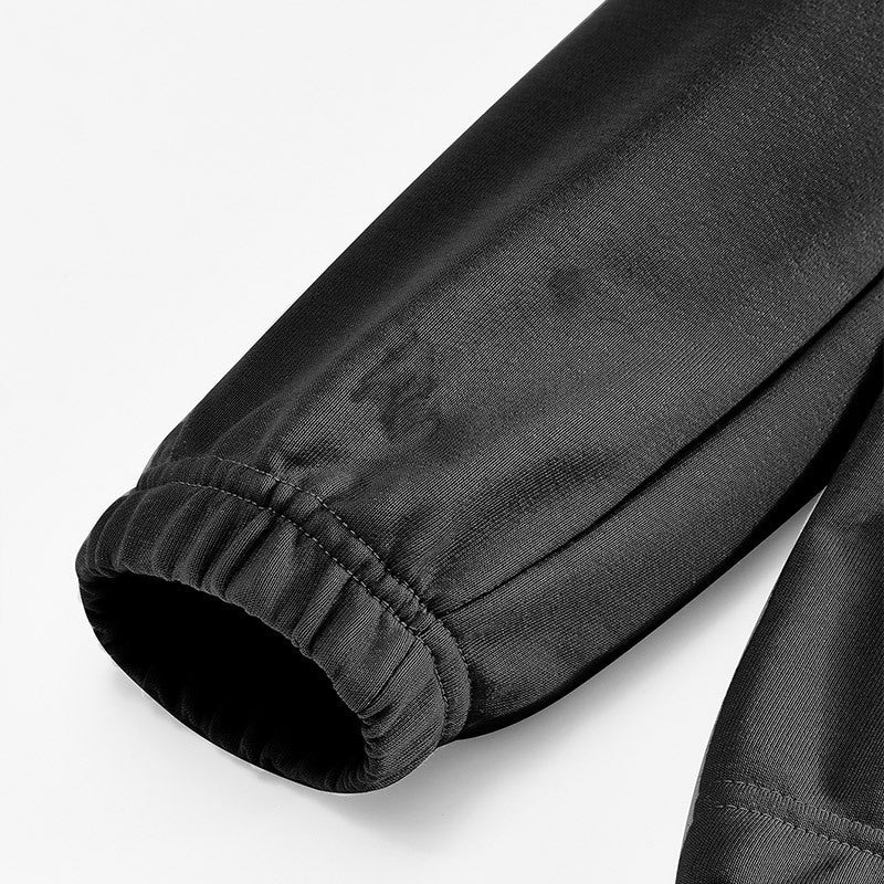 Herren Sweatshirt Lederdetails Modern Kragen Style