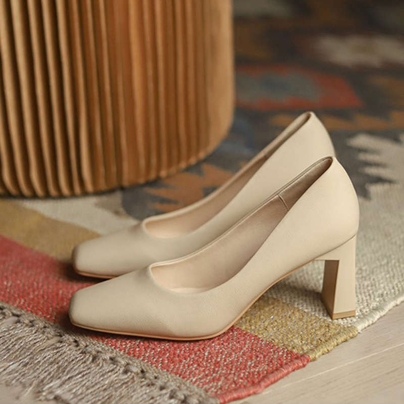 Damen Pumps Quadratischer Absatz Elegante Schuhe