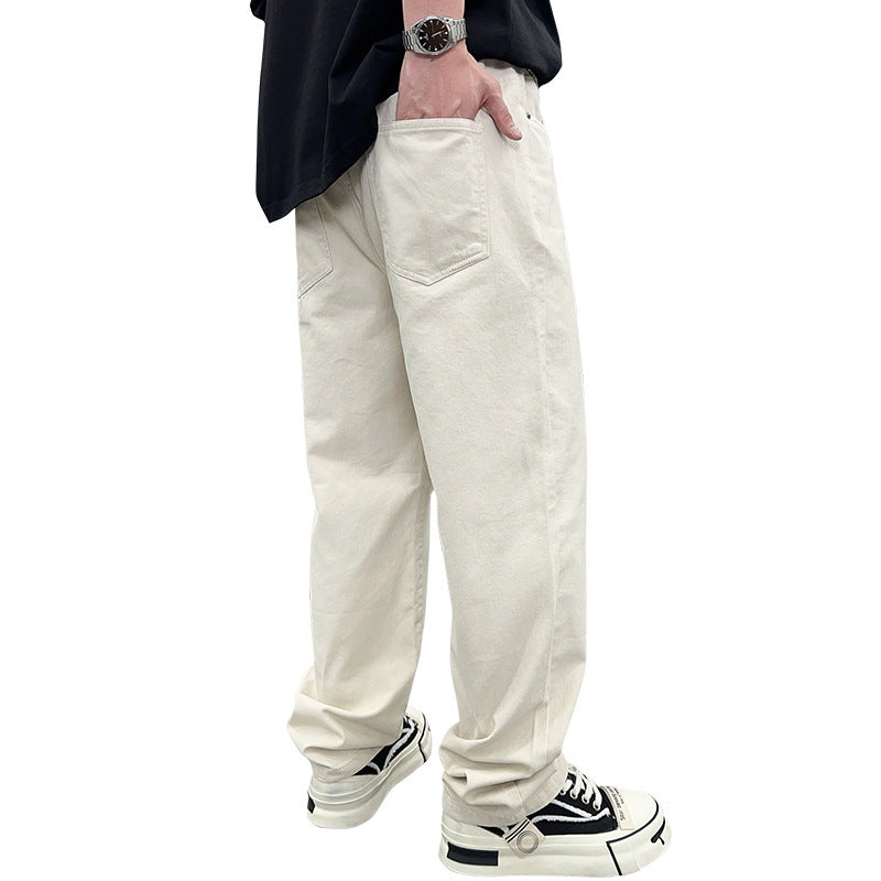 Herren Cargo-Jeans Bequem Weite Passform Mit Taschen