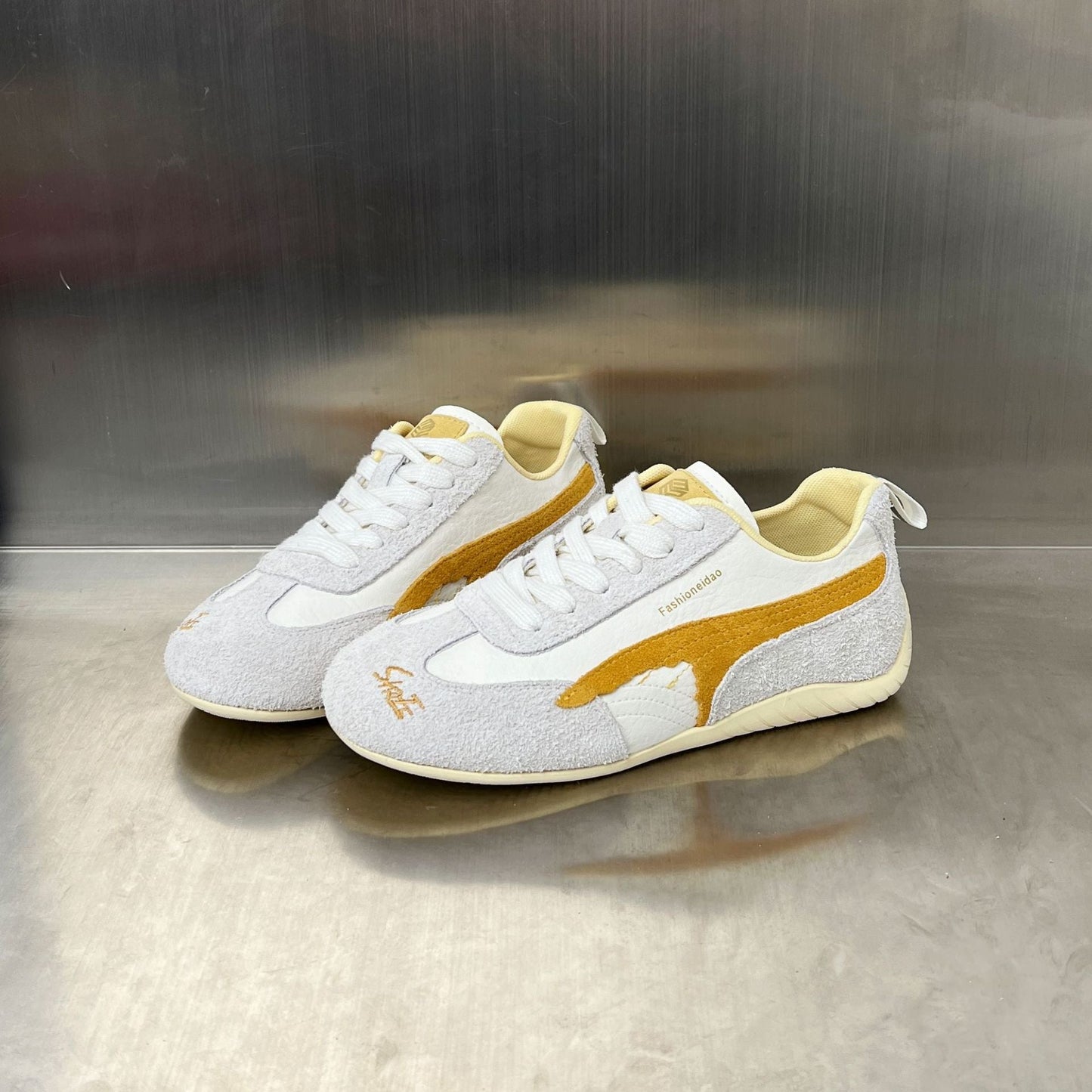 Damen Sneaker Elegant Rutschfest Weite Passform