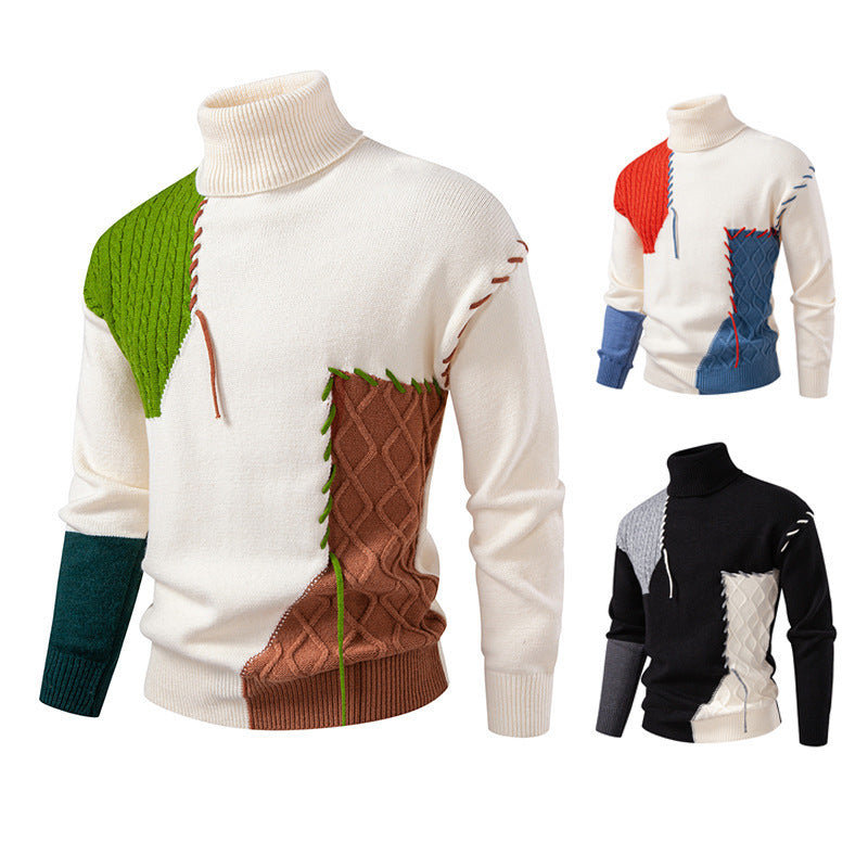 Herren Rollkragenpullover Strickdesign Modern Glamour - BerlinGlamour