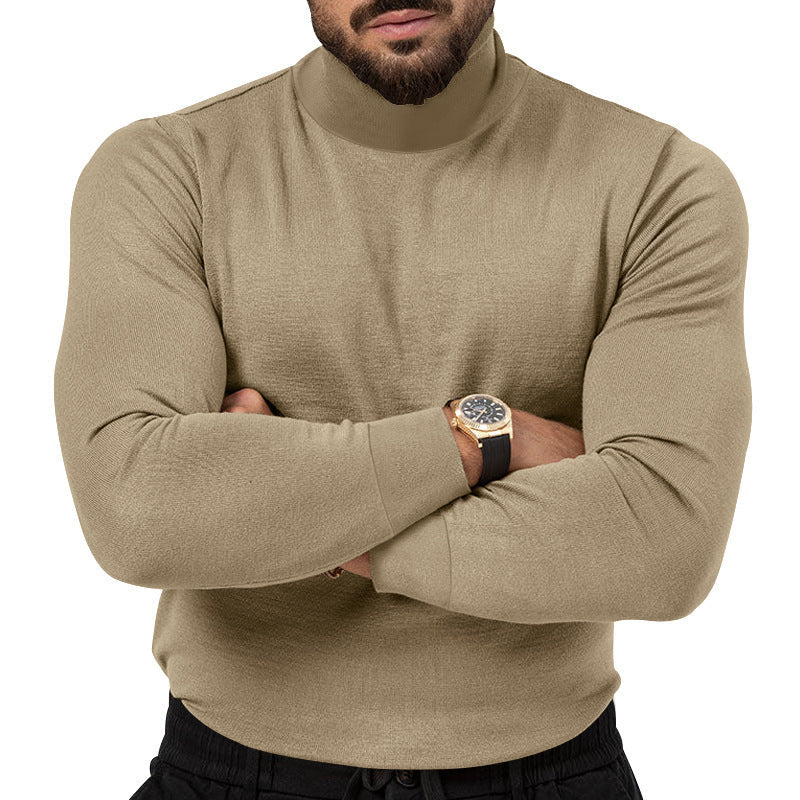 Herren Pullover Hochabschließend Fein Gestrickt Modern - BerlinGlamour