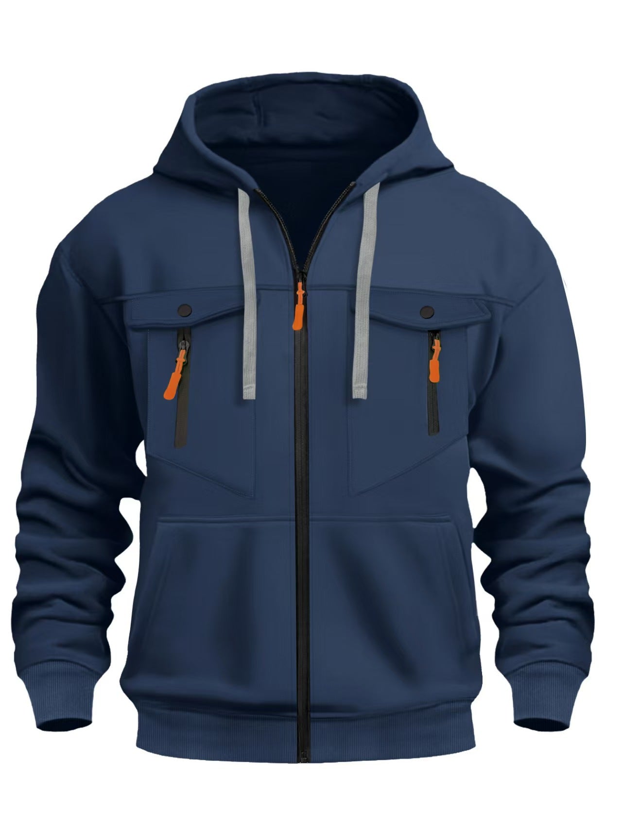 Herren Kapuzenjacke Sportlich elastisch mit Reißverschlusstaschen