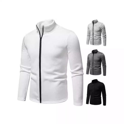 Herren Fleecejacke Warm mit Reißverschluss und Kragen
