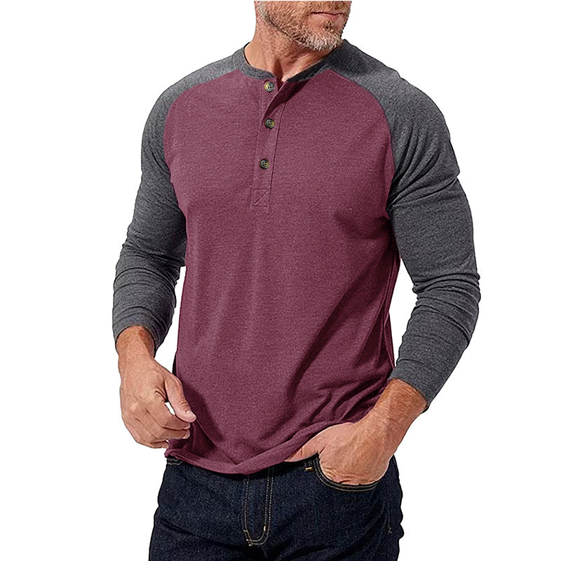 Herren Baseballshirt Sportlich Grau Berlin