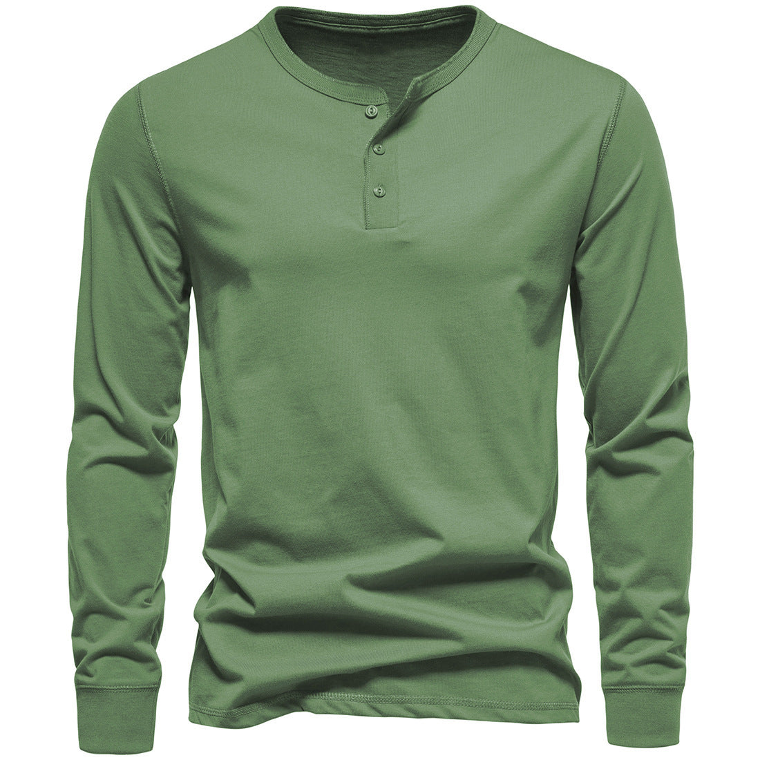 Herren Langarmshirt Mit Knöpfen Bequem Modern