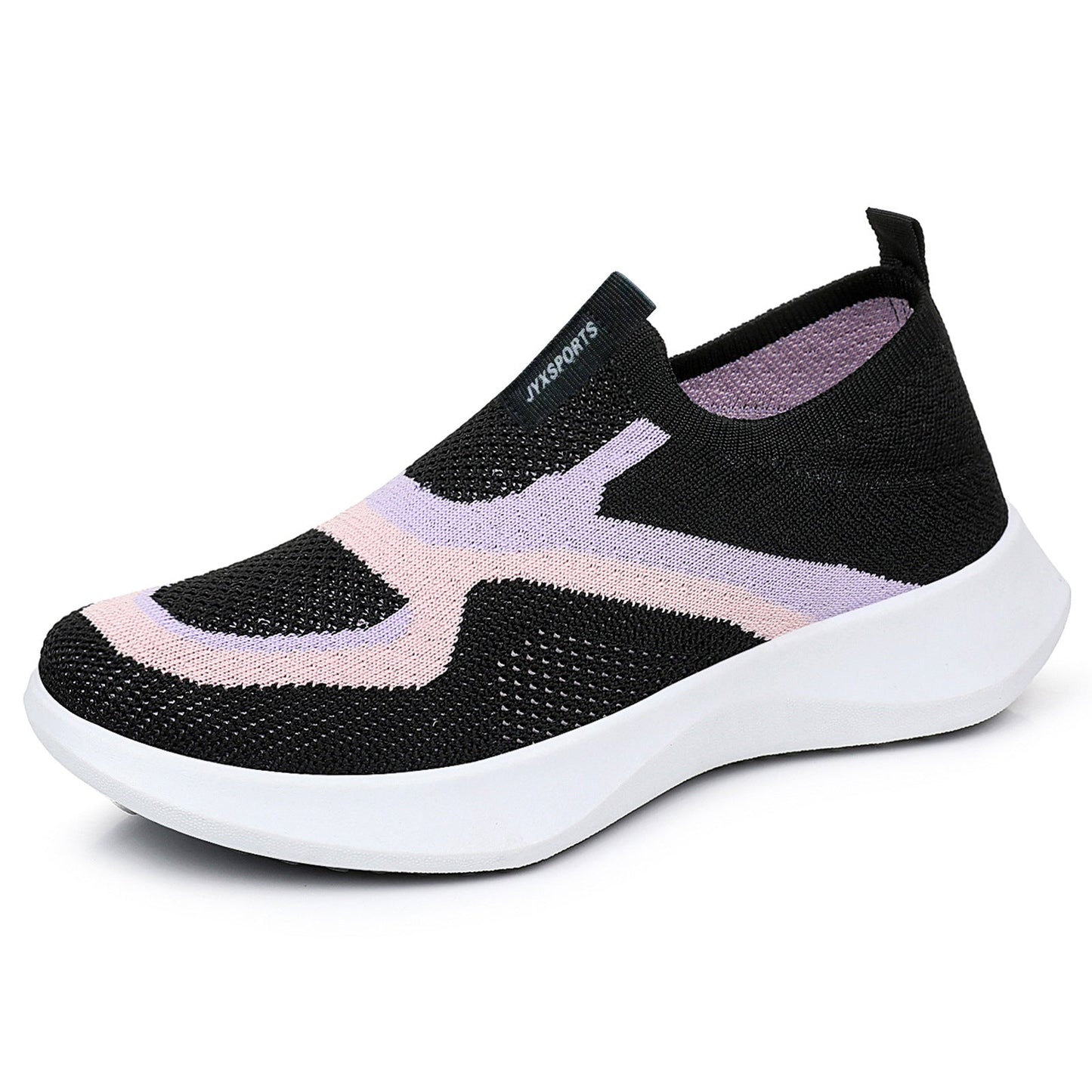 Damen Sneaker Bequem Slip-On mit Strickdesign