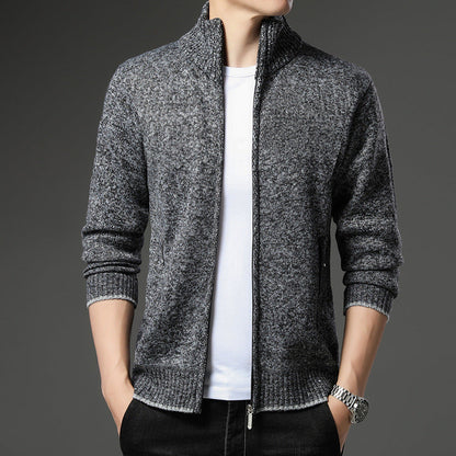 Herren Fleecejacke Warm Mit Reißverschlusstaschen
