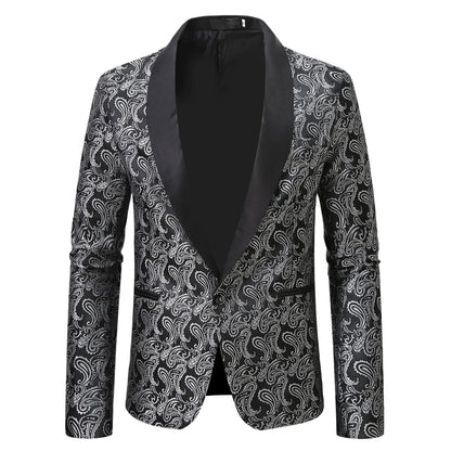 Herren Blazer Elegant Smoking Anzug mit Muster - BerlinGlamour