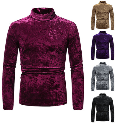 Herren Rollkragenpullover aus Samt Stilvoll Eleganter Damenlook - BerlinGlamour