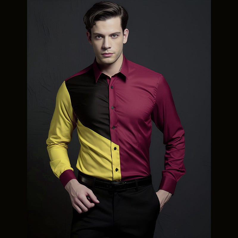 Herren Langarmhemd Modern Geometrisches Muster Trend