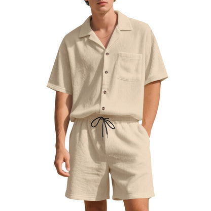 Herren Sommer Outfit Shorts Hemd Kurzarm Modern