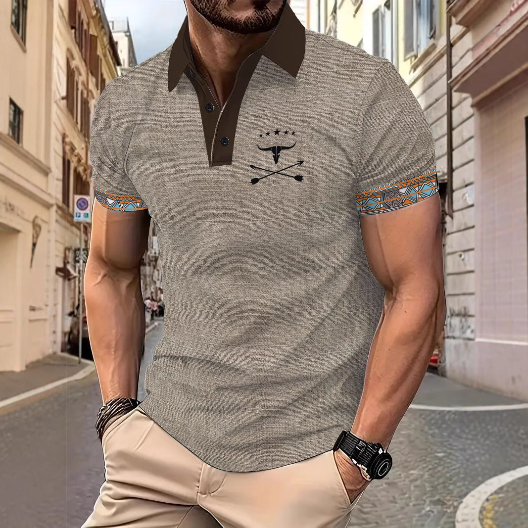 Herren Poloshirt Modern Kontrastfarben Trendig - BerlinGlamour