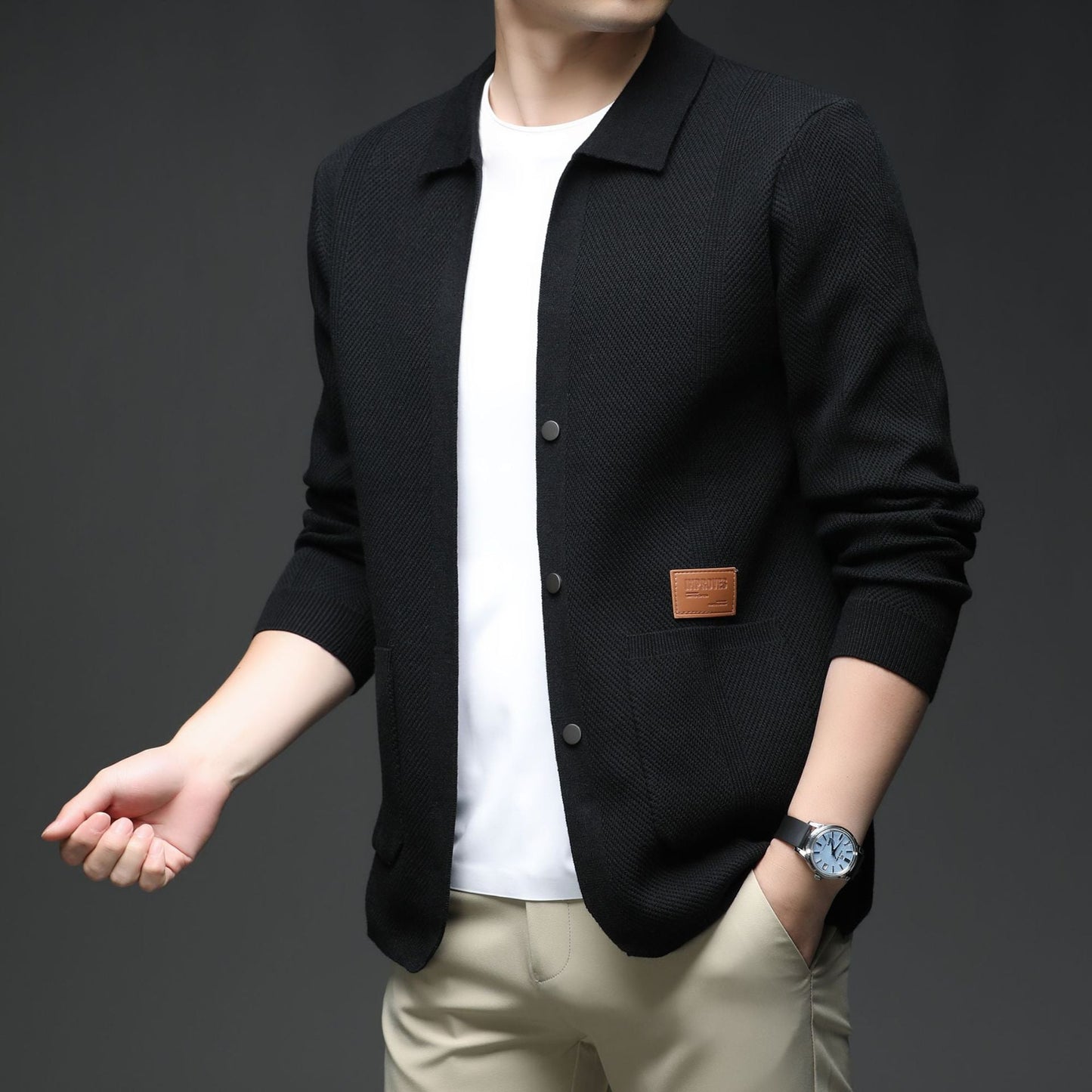 Herren Strickjacke Klassisch Leicht Modisch