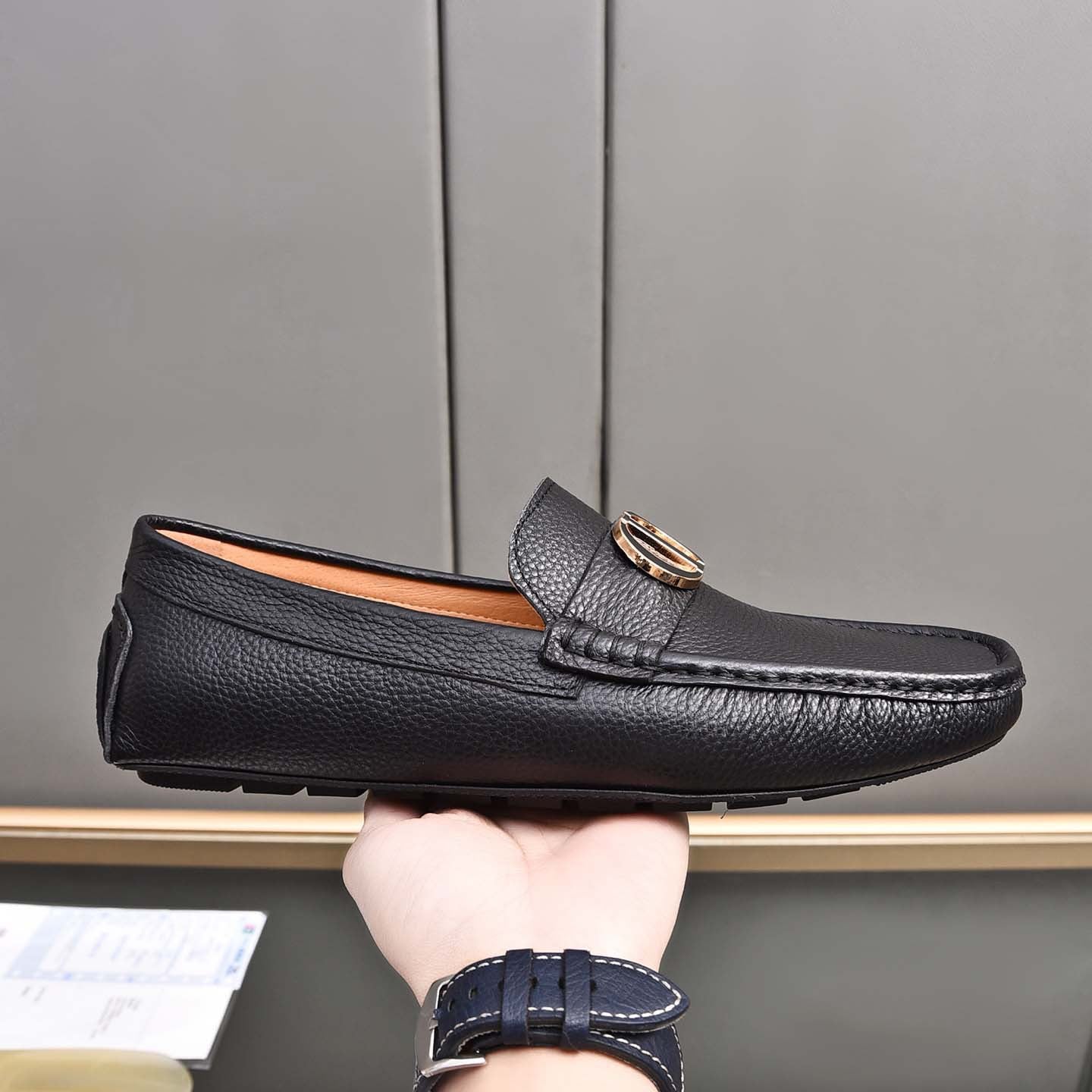 Damen Mokassins Leder Elegante Schuhe Frauen