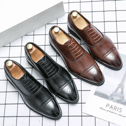 Damen Schnürschuhe aus Leder Elegante Klassisch Perforiert