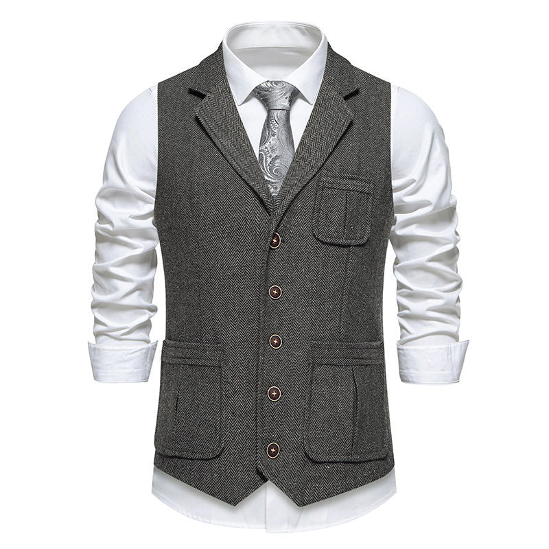 Herren Weste Modern Karomuster Elegante Herrenbekleidung