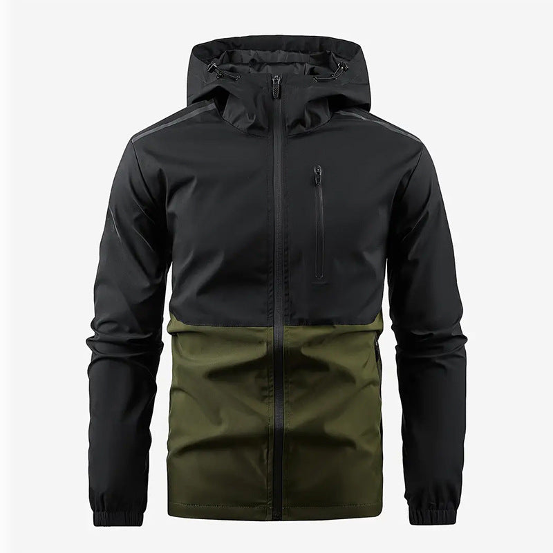 Herren Übergangsjacke Funktional Mit Kapuze Wasserabweisend