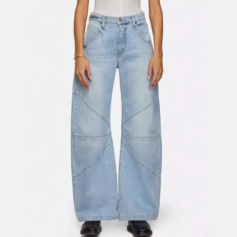 Damen Jeans Weite Bequem Mit besonderem Schnitt