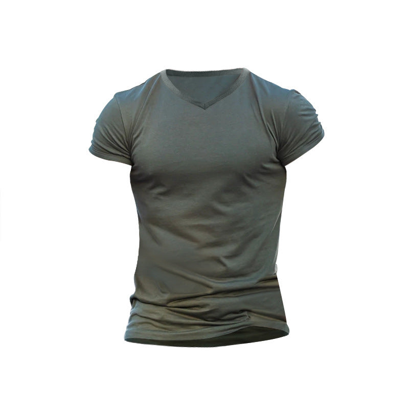 Herren T-Shirt V-Ausschnitt Weich Baumwolle Berlin Style