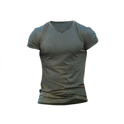 Herren T-Shirt V-Ausschnitt Weich Baumwolle Berlin Style