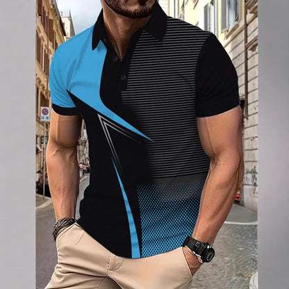 Herren Poloshirt Sportlich Grafik Berlin Style