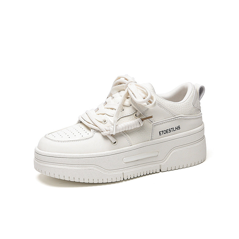 Damen Plattform Sneaker Hoch Modisch Komfortabel Schwarz