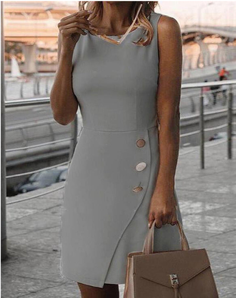 Elegantes Damenkleid mit Knöpfen Berlin Chic