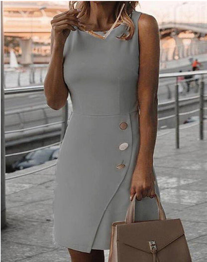 Elegantes Damenkleid mit Knöpfen Berlin Chic
