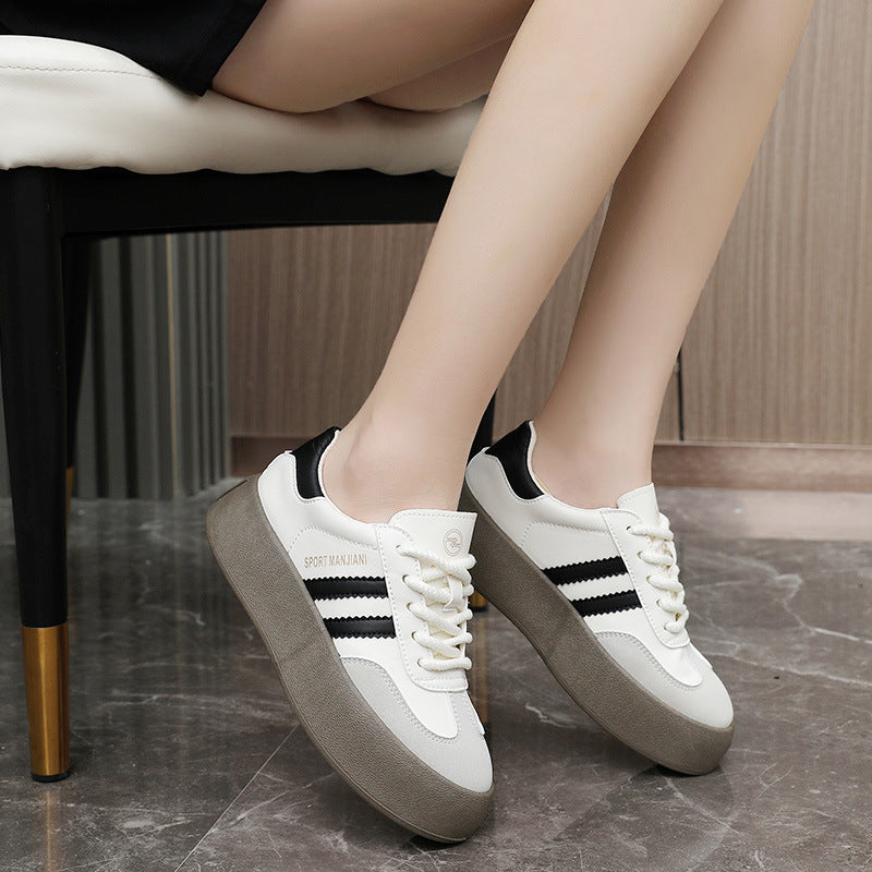 Damen Sneaker Modisch Platte Schnitt Auffällig