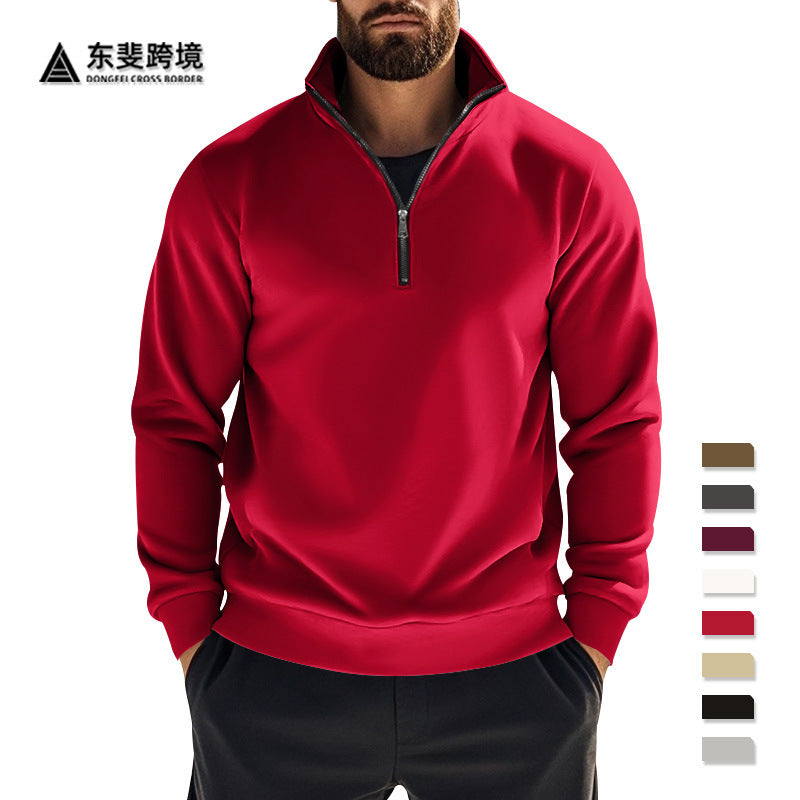 Herren Strickpullover Warm Halb-Reißverschluss - BerlinGlamour