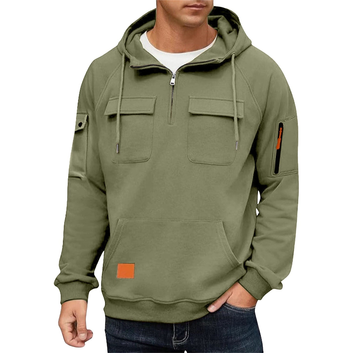 Herren Alltags-Hoodie mit praktischen Taschen BerlinGlamour: Herren Alltags-Hoodie ist ein stylisches und vielseitiges Accessoire für Damen, das mit einer Vielzahl von praktischen und modischen
