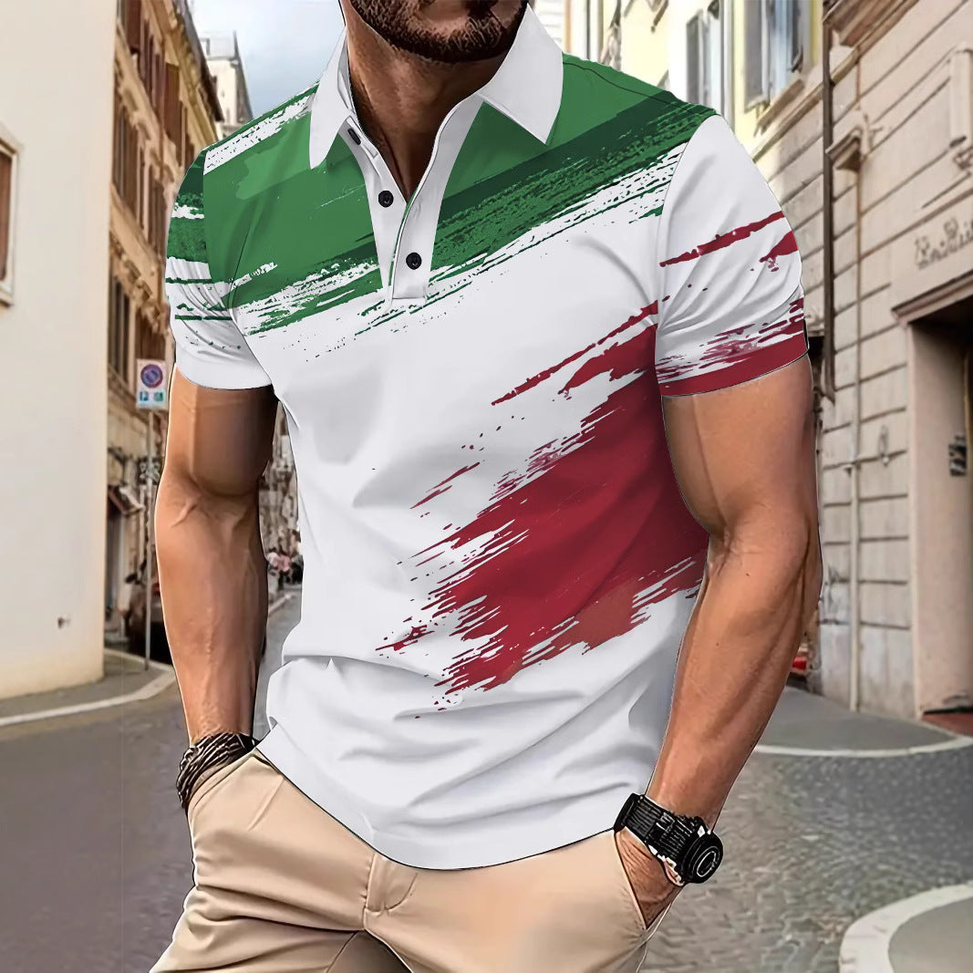 Herren Poloshirt Farbverlauf Berlin Style Modern - BerlinGlamour
