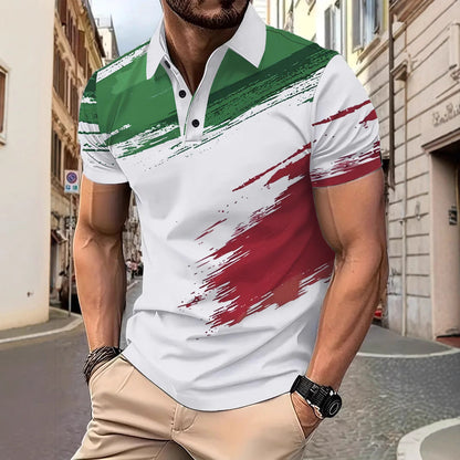 Herren Poloshirt Farbverlauf Berlin Style Modern - BerlinGlamour