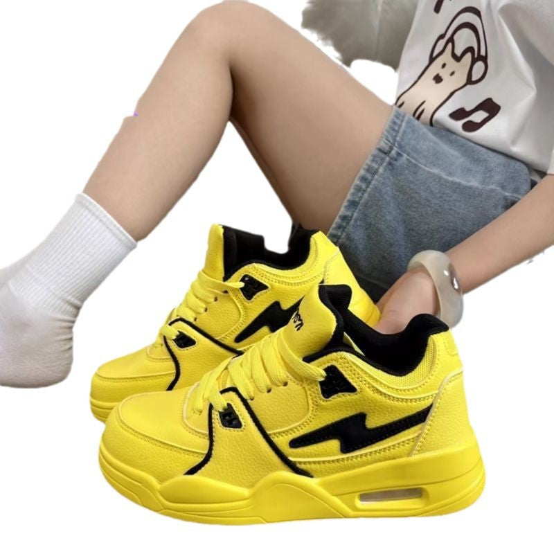 Damen Sneaker Sportlich Atmungsaktiv Komfortabel Schwarz