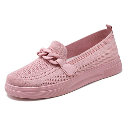 Damen Slip-On Schuhe mit Ketten-Design Modern Frauen Schuhe