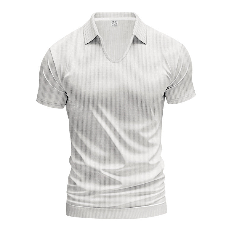 Herren Polo-Shirt Modern Schnitt Strukturiert