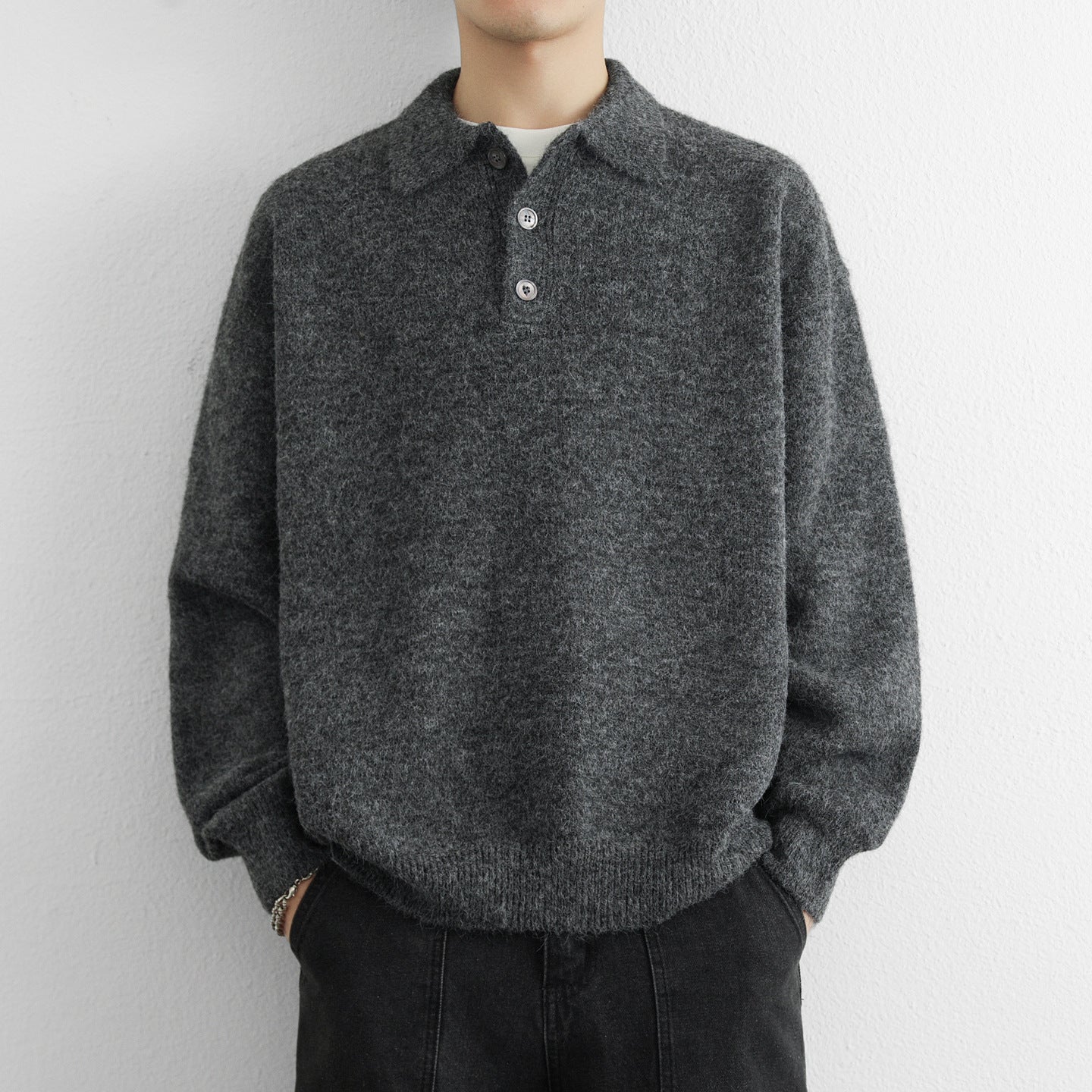 Herren Pullover Modern Kragen Casual