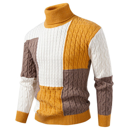 Herren Pullover Rollkragen Modern Strickdesign
