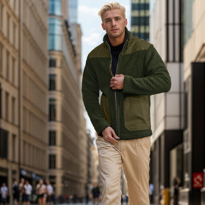 Herren Fleecejacke Warm mit Reißverschlusstaschen Premium Qualität