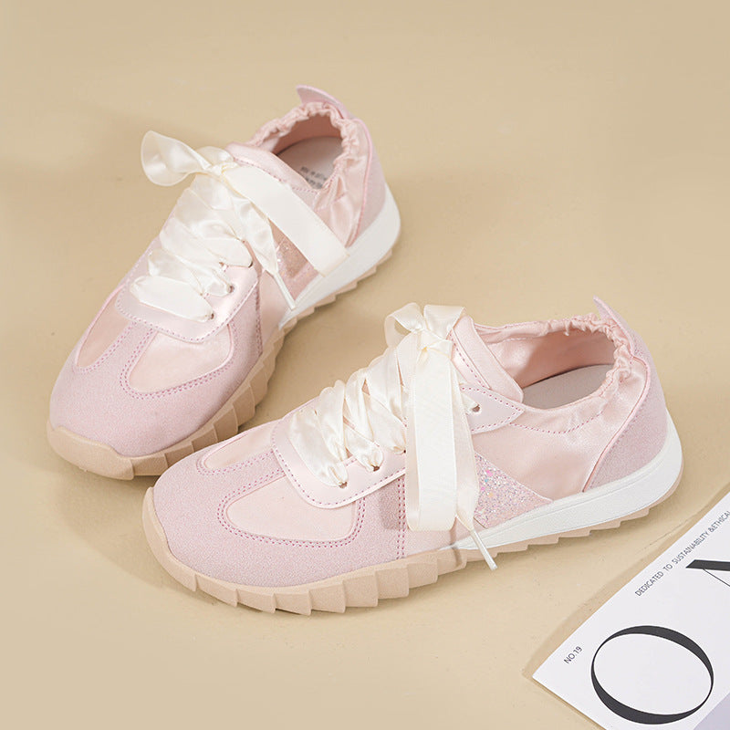 Damen Sneaker Sportschuhe Glänzend Atmungsaktiv