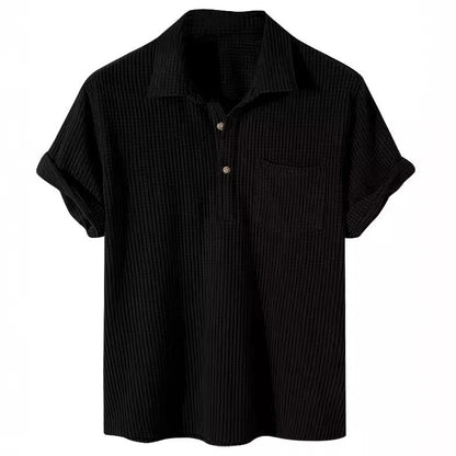Herren Poloshirt Kurzarm Texturiert Modern