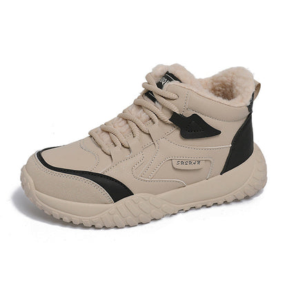 Damen Winter Sneaker High-Top Warm Isoliert Rutschfest