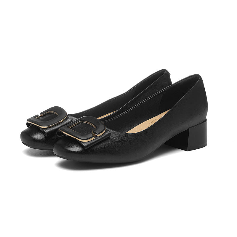Damen Ballerinas Elegant Schnallen Detail Schuhe Modisch