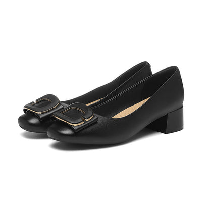 Damen Ballerinas Elegant Schnallen Detail Schuhe Modisch