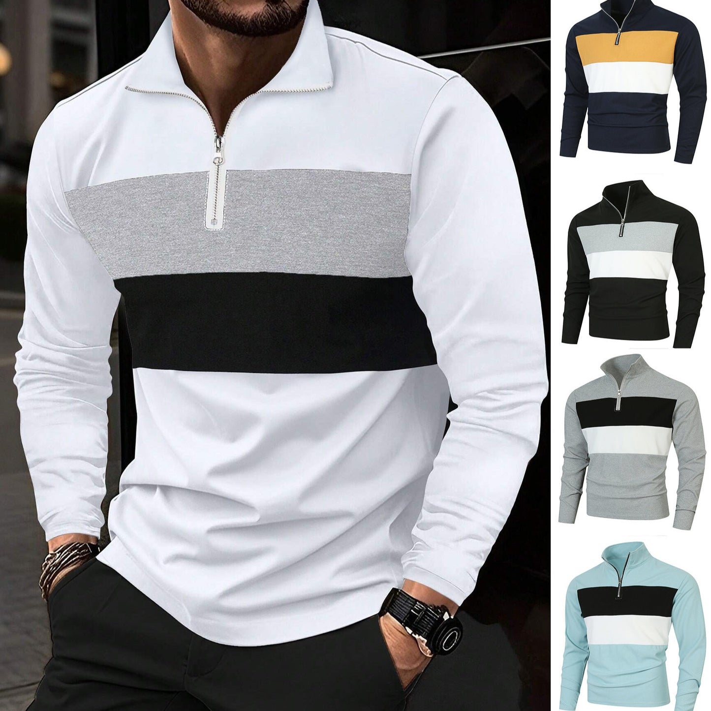Herren Sportpullover Thermo Warm Funktionell - BerlinGlamour