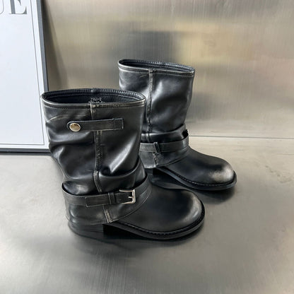 Damen Stiefel Komfortabel Flexibel Mit Reißverschluss